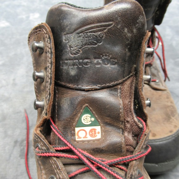 Red Wing Mens‎ Boots 11 D Brown Safety Toe Work Lace Up Traction Tred Lite 3522 main image 10
